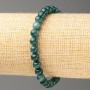 Sale! Elastic bracelet with toned quartz (imitation acrylic), viridian color, smooth beads, diameter 6.5 mm ±, length 18 cm+
