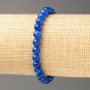 Sale! Imitation lazurite bracelet on elastic cord, smooth bead diameter 6.5 mm, length 18 cm
