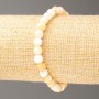 Sale! Elastic bracelet with mother-of-pearl (imitation acrylic) smooth bead, diameter 6 mm +-, length 18 cm+