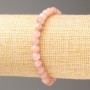 Strawberry Quartz Elastic Bracelet (artificial acrylic) Smooth Beads 6 mm +/-, Length 18 cm+