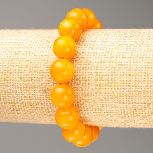 Discount! Elastic Citrine Bracelet (acrylic imitation), diameter 12.5 mm +/-, length 18 cm +/-