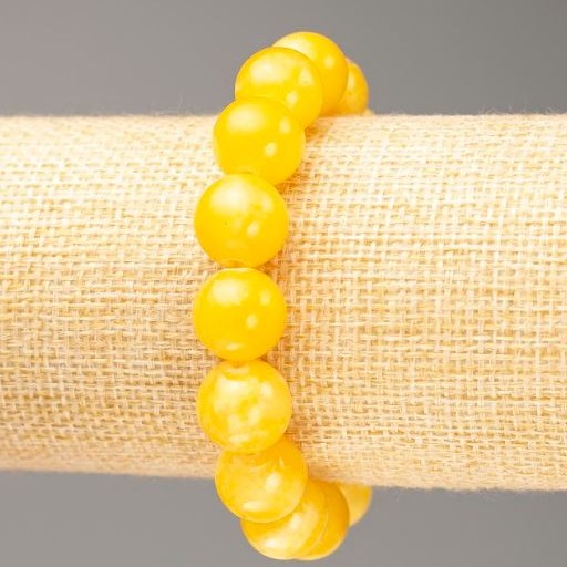 Sale! Citrine Elastic Bracelet (Imitation Acrylic), diameter 12.5 mm, length 18 cm