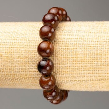 Discount! Elastic Tiger's Eye Bracelet (imitation acrylic), diameter 12.5 mm, length 18 cm