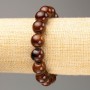 Discount! Elastic Tiger's Eye Bracelet (imitation acrylic), diameter 12.5 mm, length 18 cm