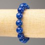 Discount! Elastic bracelet with azurite imitation (acrylic), diameter 12 mm ±, length 18 cm ±