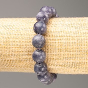 Discount! Elastic Amethyst Bracelet (acrylic imitation) smooth bead, diameter 12.5 mm, length 18 cm