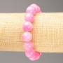 Discount! Elastic bracelet on elastic cord Strawberry Quartz Imitation, smooth bead, diameter 12.5 mm, length 18 cm