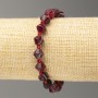 Elastic bracelet with tourmaline stone, faceted bicones, 8x8 mm diameter, 18 cm length ±