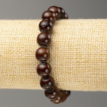 Discount! Elastic Tiger's Eye bracelet on elastic cord (imitation acrylic) smooth bead, diameter 10mm ±, length 18cm+