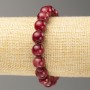 Discount! Elastic bracelet with imitation tourmaline (acrylic) smooth beads, 10 mm diameter, length 18 cm +/-