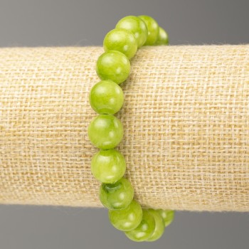 Discount! Elastic Onyx Bracelet (imitation acrylic) smooth beads, diameter 10mm, length 18cm