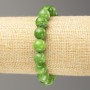 Sale! Elastic bracelet with imitation nephrite (acrylic) smooth beads, diameter 10mm ±, length 18cm+
