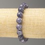 Discount! Elastic bracelet with Amethyst imitation (acrylic) smooth beads, diameter 10mm +-, length 18cm+