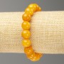 Discount! Elastic Amber Bracelet (Imitation Acrylic) Smooth Bead, Diameter 10 mm, Length 18 cm