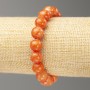 Discount! Elastic Carnelian Imitation Bracelet (Acrylic) Smooth Bead, 10mm Diameter +/-, Length 18cm+