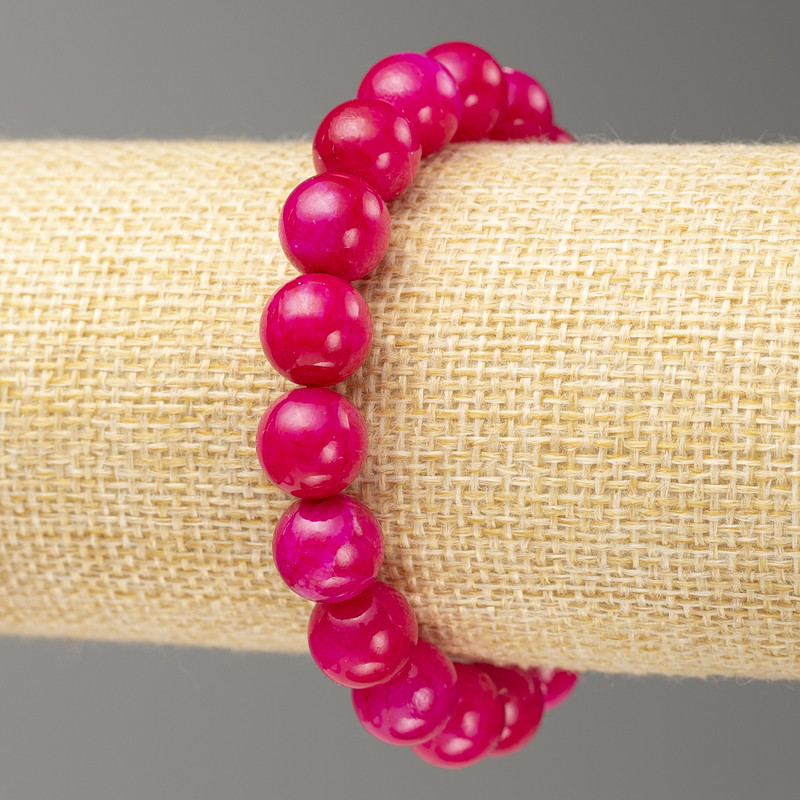 Discount! Elastic Tourmaline Imitation Bracelet, Smooth Bead, 10mm Diameter ±, 18cm Length