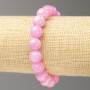 Discount! Elastic bracelet in pink rose quartz (imitation acrylic) smooth bead, 10 mm diameter +-, length 18 cm+