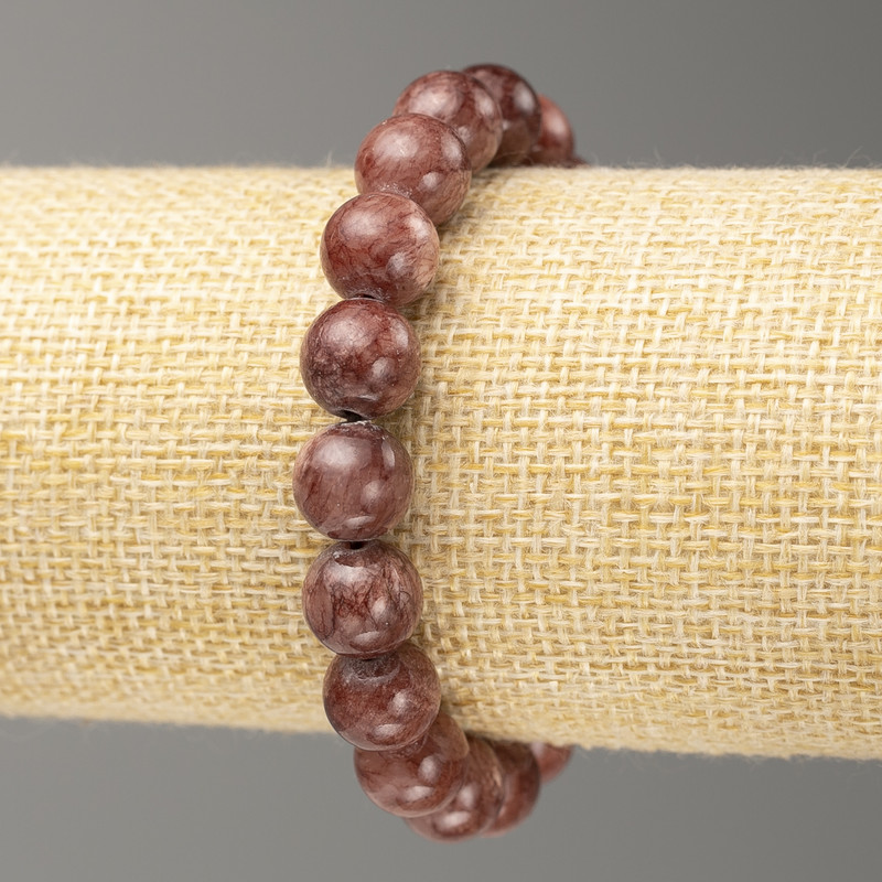 Sale! Elastic bracelet with Selenite imitation (acrylic) smooth beads, 10 mm diameter ±, length 18 cm+