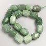 Nephrite Beads on Thread, Faceted Nugget Stones, Diameter 15x20mm, Length 39cm