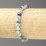 Discount! Blue and White Ocean Jade Bracelet (Acrylic Imitation), diameter 6mm ±, length 18cm ±, smooth beads on elastic