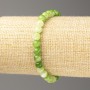 Discount! Green and White Oceanic Jade Bracelet (imitation jade, acrylic), 6 mm diameter, 18 cm length, smooth beads on elastic