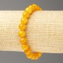 Discount! Amber Bracelet (acrylic imitation), 8mm diameter ±, 18cm length ±, smooth bead on elastic