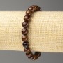 Discount! Tiger's Eye Bracelet (Acrylic Imitation), 8 mm diameter, 18 cm length, smooth beads on elastic