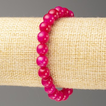 Sale! Tourmaline Bracelet (imitation acrylic), diameter 8mm ±, length 18cm ±, smooth bead on elastic