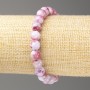 SALE! Dark-pink and lilac "Ametrine" bracelet (imitation acrylic) smooth bead, diameter 8mm +-, length 18cm+- stretch