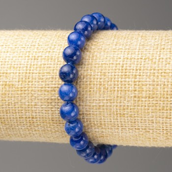 Sale! Azurite Bracelet (Acrylic Imitation), 8 mm diameter, approx. 18 cm length, smooth bead on elastic