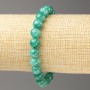 Discount! Amazonite Bracelet (imitation acrylic), 8 mm diameter ±, length 18 cm ±, smooth bead on elastic