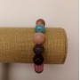 Elastic bracelet with toned quartz "Assorted" (imitation acrylic) smooth beads, diameter 12.5 mm, length 18 cm +/-
