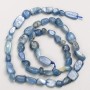 Natural kyanite beads on thread, with a tumbled finish, sizes 8x11–6x7 mm, length 40 cm