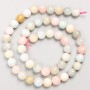Morganite Beads on Cord - Smooth Round Bead, Diameter 8.5 mm, Length 40 cm