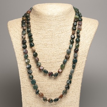 Long Green Jasper Necklace