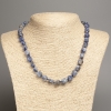 Sodalite stone necklace, faceted, diameter 5x8-10 mm, length 50 cm+-