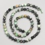 Chrysocolla Beads Faceted on Thread, 5mm Diameter, 38cm Length+