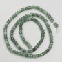 Imitation jade beads, faceted rondelle on thread, 4x3 mm, length 38 cm