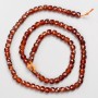 Hessonite Beads (Yellow Garnet) Natural Stone Faceted Cube, 4 mm Diameter, 39 cm Length ± on Thread