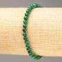 Malachite Bracelet (pressed) smooth beads 4.5 mm, length 18 cm on elastic