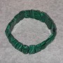 Malachite bracelet with rectangular stones, 21x8 mm, length 18 cm+