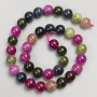 Tourmaline beads, smooth round balls on thread, diameter 10 mm +-, length 38 cm +-