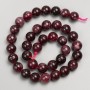 Rubellite Tourmaline Beads - Smooth Round Beads on Thread, 10 mm Diameter, 38 cm Length