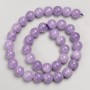 Lavender amethyst beads, natural stone, smooth round beads on thread, diameter 10mm±, length 38cm±