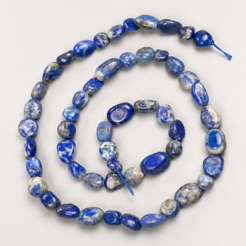 Sodalite natural stone beads, faceted, on thread, diameter 7x8 mm ±, length 40 cm ±