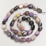 Charoite natural stone beads, faceted on thread, diameter 10x12 mm ±, length 42 cm ±