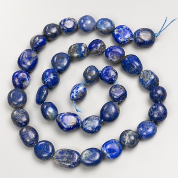 Natural sodalite beads, faceted on thread, diameter 10 x 12 mm, length 41 cm
