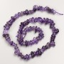 Amethyst chip beads on thread, diameter 8x4 mm, length 40 cm