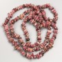 Rhodonite Bead Chips on Thread, 7x3 mm, 84 cm length