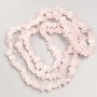 Pink Quartz Chip Beads on a Long Strand, 10x4 mm, 80 cm Length
